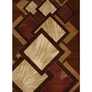 Homeroots.co 371376 22 X 36 Brown Polypropylene Accent Rug