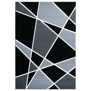 Homeroots.co 367363 22 X 32 Grey Olefin  Polypropylene Accent Rug