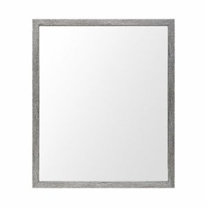 Homeroots.co 380084 Rectangle Grey Accent Mirror With Driftwood Qualit