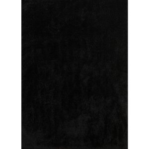 Homeroots.co 367048 31 X 37 Black Polyester Mat Rug