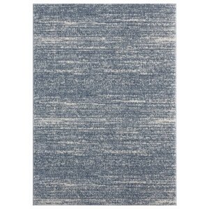 Homeroots.co 371686 23 X 36 Blue  Grey Microfiber Polyester Accent Rug