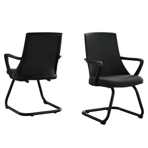 Homeroots.co 355716 21 X 21 X 35 Black Mesh And Mid Back Office Chair 