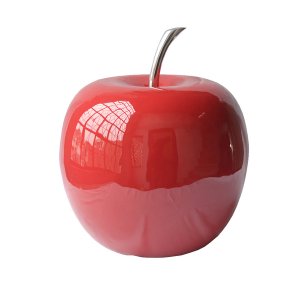 Homeroots.co 354656 Buffed Red Extra Large Apple Sculpture