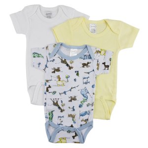 Bambini CS_0247L Bambini Short Sleeve One Piece 3 Pack