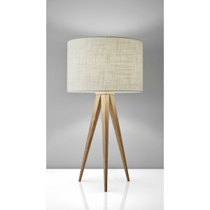 Homeroots.co 372802 Treble Natural Wood Table Lamp