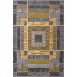 Homeroots.co 368548 31 X 50 Silver Polypropylene Accent Rug