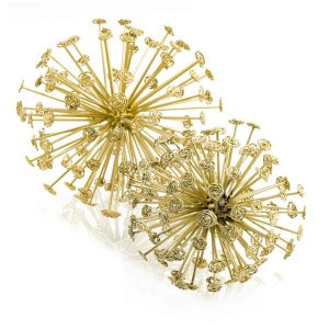 Homeroots.co 354789 6.5 X 6.5 X 6.5 Gold Starburst Spheres Set Of 2