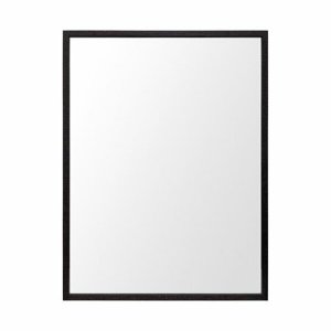 Homeroots.co 380078 Rectangle Espresso Accent Mirror With Lakeside Des