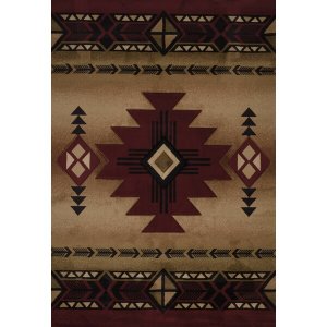 Homeroots.co 368508 31 X 50 Burgundy Polypropylene Accent Rug