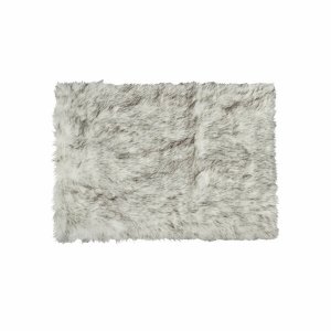 Homeroots.co 328320 24 X 36  Gradient Grey Faux Fur Rectangular Area R