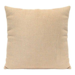 Homeroots.co 373355 Square Sand Beige Tweed Textured Throw Pillow