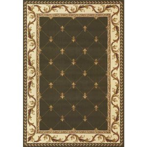 Homeroots.co 353290 2' X 3' Polypropylene Green Accent Rug