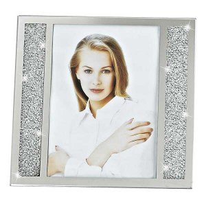 Homeroots.co 375909 5 X 7 Silver Crystalized Picture Frame