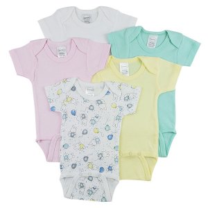 Bambini CS_0276M Bambini Short Sleeve One Piece 5 Pack