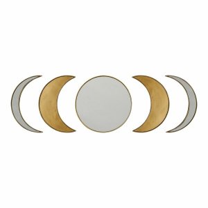 Homeroots.co 373254 Antique Boho Moon Phase Wall Mirror