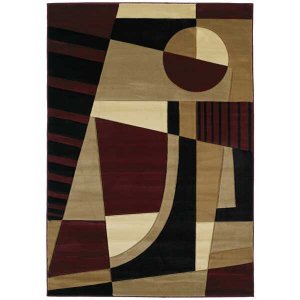 Homeroots.co 368344 31 X 50 Burgundy Polypropylene Accent Rug