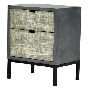 Homeroots.co 292011 22 X 14 X 27 Gray W  Distressed Gray Mdf  Wood  Ir