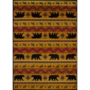 Homeroots.co 366581 22 X 26 Multicolor Polypropylene Nordic Bear Accen