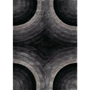 Homeroots.co 369127 22 X 26 Black Polyester Accent Rug