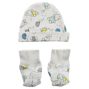 Bambini 030_Bunny Baby Cap And Bootie Set