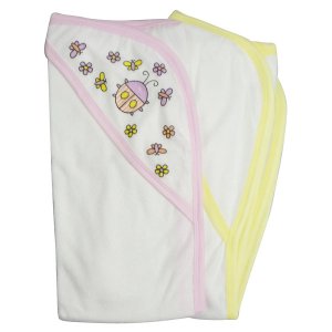 Bambini 021-Pink--021B-Yellow Bambini Infant Hooded Bath Towel (pack O