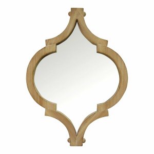 Homeroots.co 373244 Bohemian Chic Moroccan Inspired Wood Wall Mirror