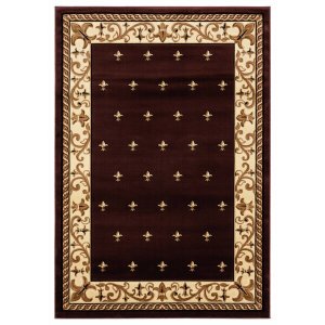 Homeroots.co 367515 31 X 50 Brown Olefin  Polypropylene Mat Rug