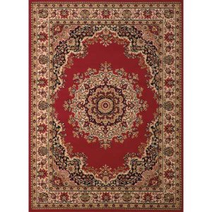 Homeroots.co 368706 33 X 39 Red Polypropyelene Accent Rug