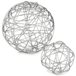 Homeroots.co 354743 7 X 7 X 7 Silver Large Wire Sphere