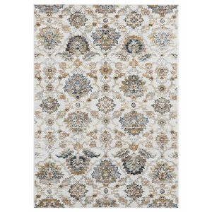 Homeroots.co 367990 23 X 36 Beige Microfiber  Polyester Accent Rug