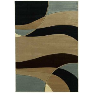 Homeroots.co 368452 22 X 32 Smoke Blue Polypropylene Accent Rug