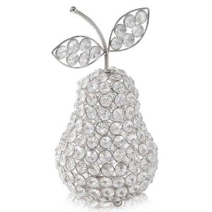 Homeroots.co 354778 5.5 X 5.5 X 10 Silver Crystal Pear