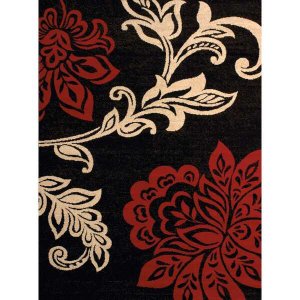 Homeroots.co 368858 33 X 39 Red Polypropyelene Accent Rug