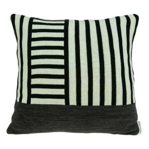 Homeroots.co 333888 Modern Grid Lines Black And White Pillow Cover