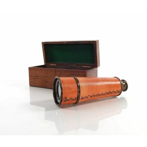 Homeroots.co 364318 2.25 X 16 X 2.25 Handheld Telescope In Wood Box