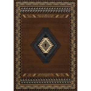 Homeroots.co 369549 22 X 36 Brown Polypropylene Accent Rug