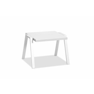 Homeroots.co 372272 22 X 18 X 16 White Aluminum Side Table