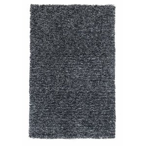 Homeroots.co 353412 2'x4' Polyester Black Heather Accent Rug