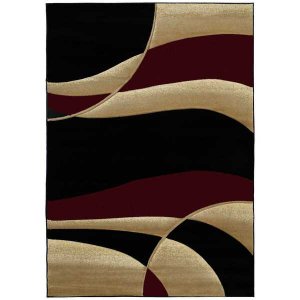 Homeroots.co 368444 31 X 50 Burgundy Polypropylene Accent Rug