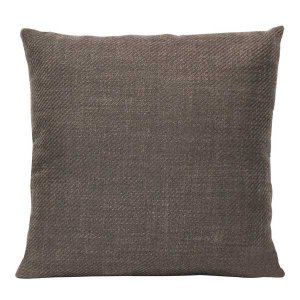 Homeroots.co 373352 Square Mocha Brown Tweed Textured Throw Pillow