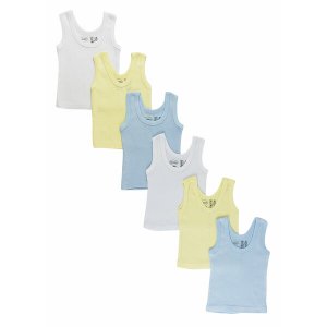 Bambini 0356L Bambini Boys' Six Pack Pastel Tank Top