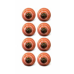 Homeroots.co 321657 1.5 X 1.5 X 1.5 Bronze, White And Orange - Knobs 8