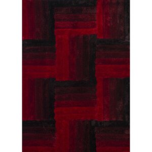 Homeroots.co 369133 22 X 26 Red Polyester Accent Rug