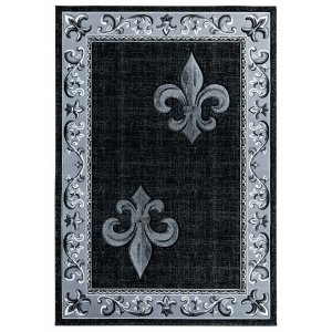 Homeroots.co 367429 22 X 32 Grey Olefin  Polypropylene Accent Rug