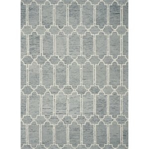 Homeroots.co 353372 2'x4' Wool Blue Accent Rug