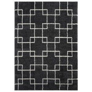 Homeroots.co 371632 23 X 36 Smoke Microfiber Polyester Accent Rug