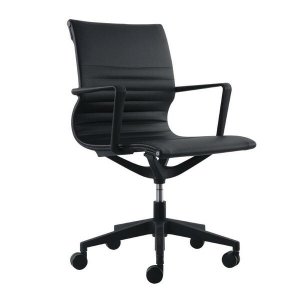 Homeroots.co 372465 23.8 X 20.8 X 35.8 Black Vinyl Flex Tilt Chair