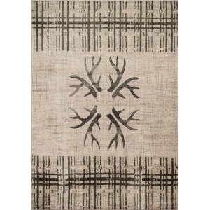 Homeroots.co 369101 22 X 32 Grey Polypropylene Accent Rug