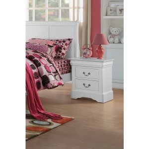 Homeroots.co 374197 22 X 16 X 24 White Metal Nightstand