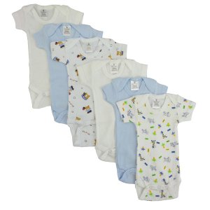 Bambini CS_004P_004P Bambini Preemie Boys Short Sleeve Printed 6 Pack